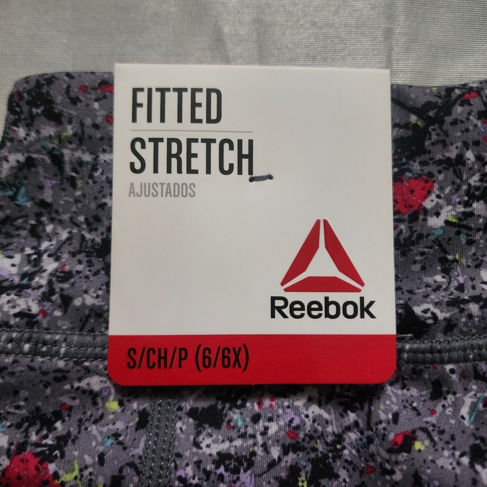 🎉Reebok Big Girls Active Leggings - Size 6-6X  Quiet Shade - Picture 4 of 6